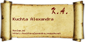 Kuchta Alexandra névjegykártya